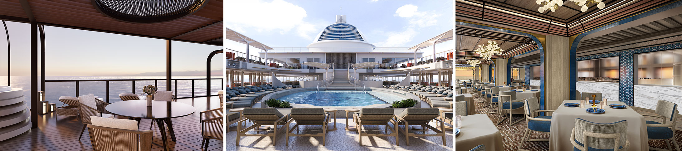 Renderings of Seven Seas Prestige ship features