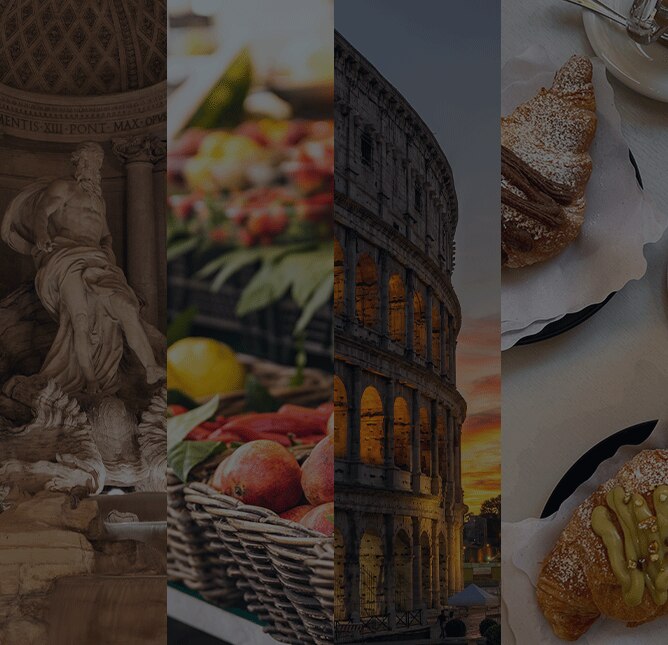 Collage of Food and Places in Italy