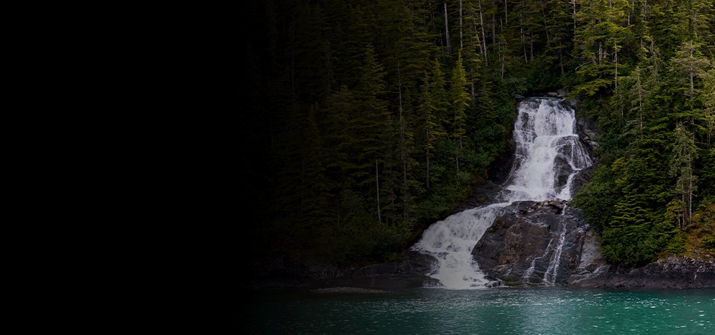 Alaskan waterfall