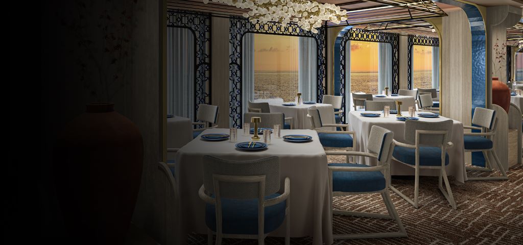 New Mediterranean restaurant, Azure, available only on Seven Seas Prestige