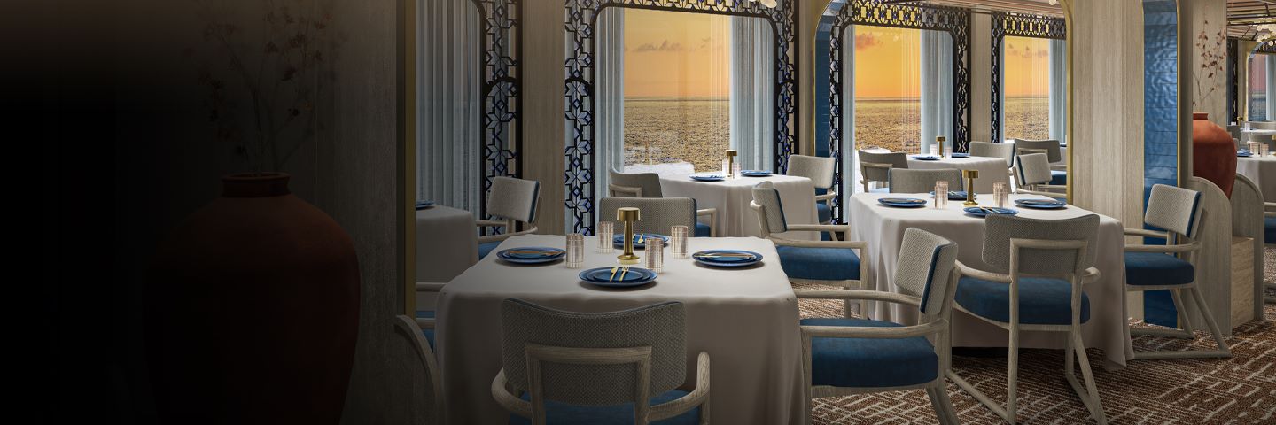 New Mediterranean restaurant, Azure, available only on Seven Seas Prestige