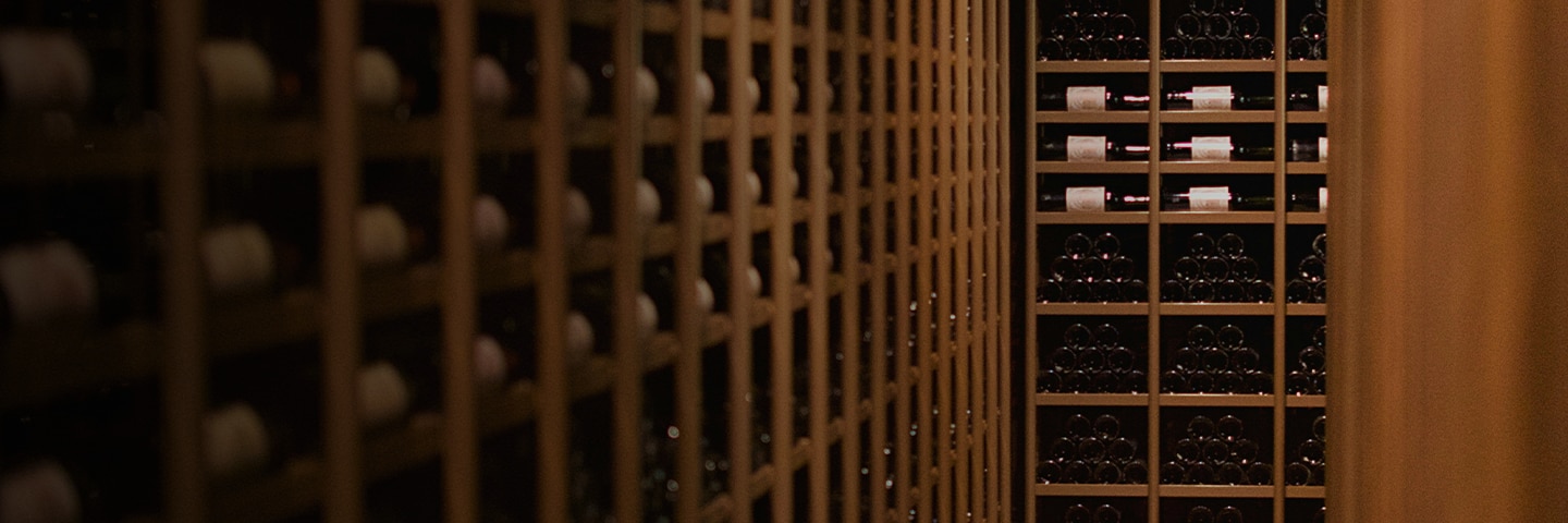 Classic wine cellar featuring wooden racking