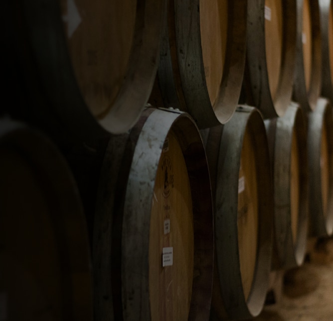 Classic wine barrels