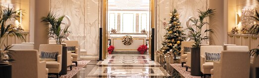 Christmas tree and decorations onboard regent seven seas cruise ship