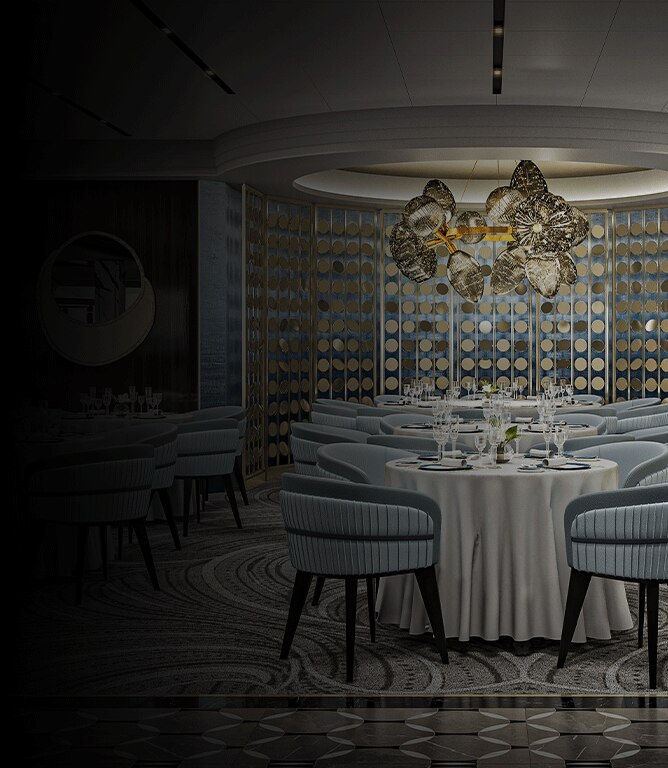 compass rose rendering aboard seven seas prestige cruise ship