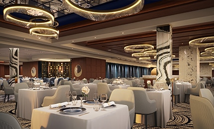 compass rose rendering aboard seven seas prestige cruise ship